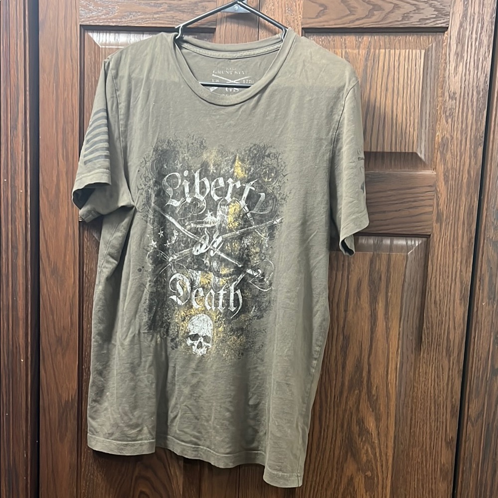 Grunt Style Green Short Sleeve Tee with Graphic Design